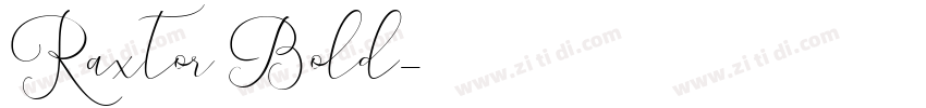 Raxtor Bold字体转换